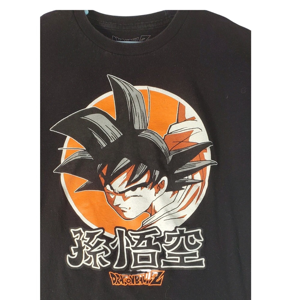 Dragon‎ Ball Z Goku Graphic T-Shirt Mens Large Black Anime Manga Tee s19